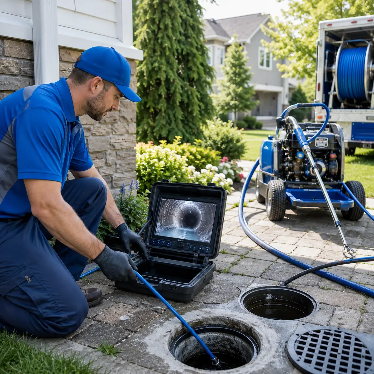 Outdoor drain cleaning professionals serving Franklin, GA
